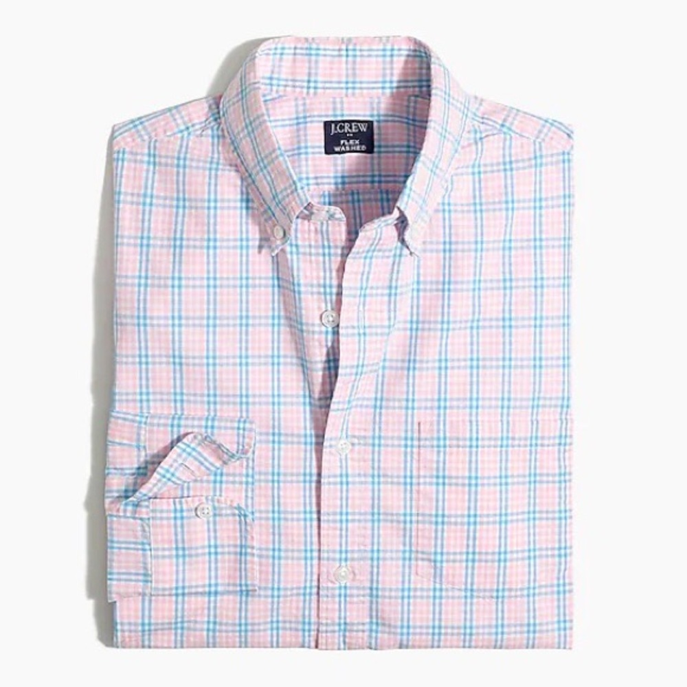 J.Crew mens gingham flex shirt